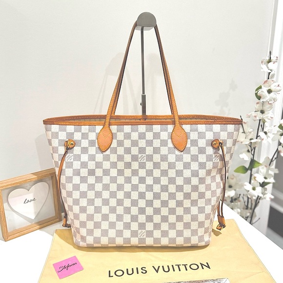 Louis Vuitton Neverfull MM Damier Azur Tote Bag - Picture 3 of 14